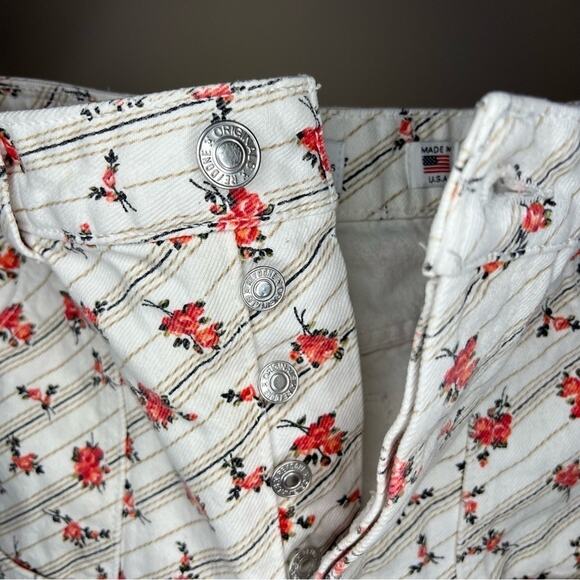 Re/Done Floral Denim Cargo Mini Skirt Size 26 - Picture 11 of 16